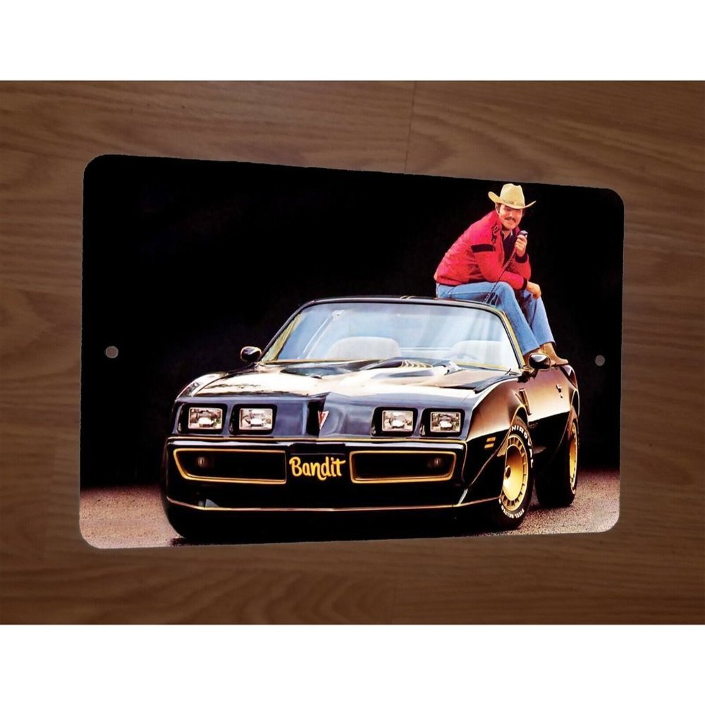 Smokey and the Bandit Burt Reynolds 1977 Trans Am 8x12‎ Metal Wall Sign